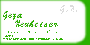 geza neuheiser business card